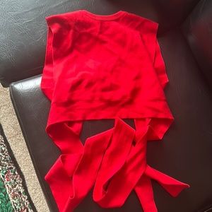 Oak + Fort cropped tie back sweater